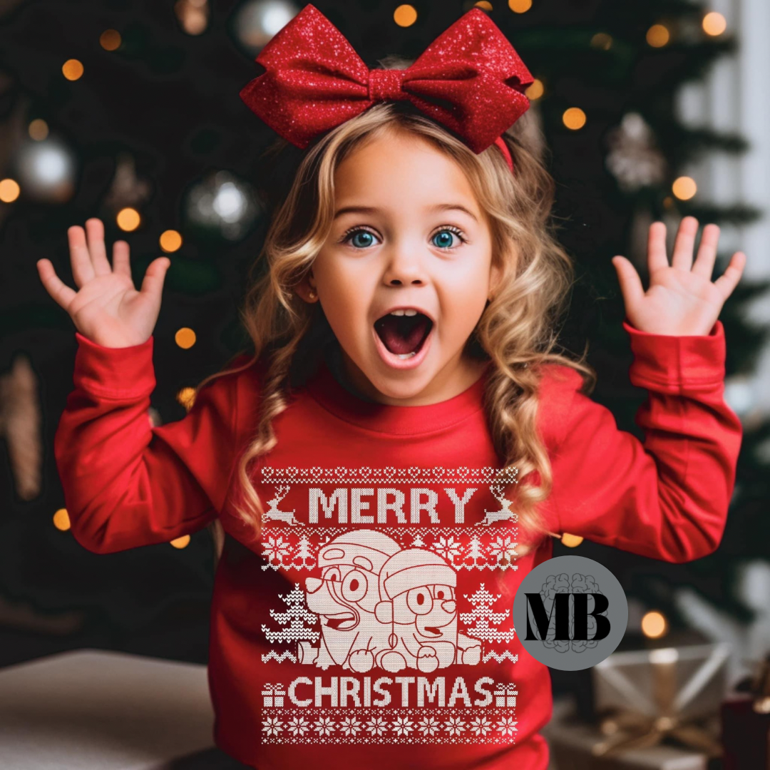 Merry Christmas Blue Dog