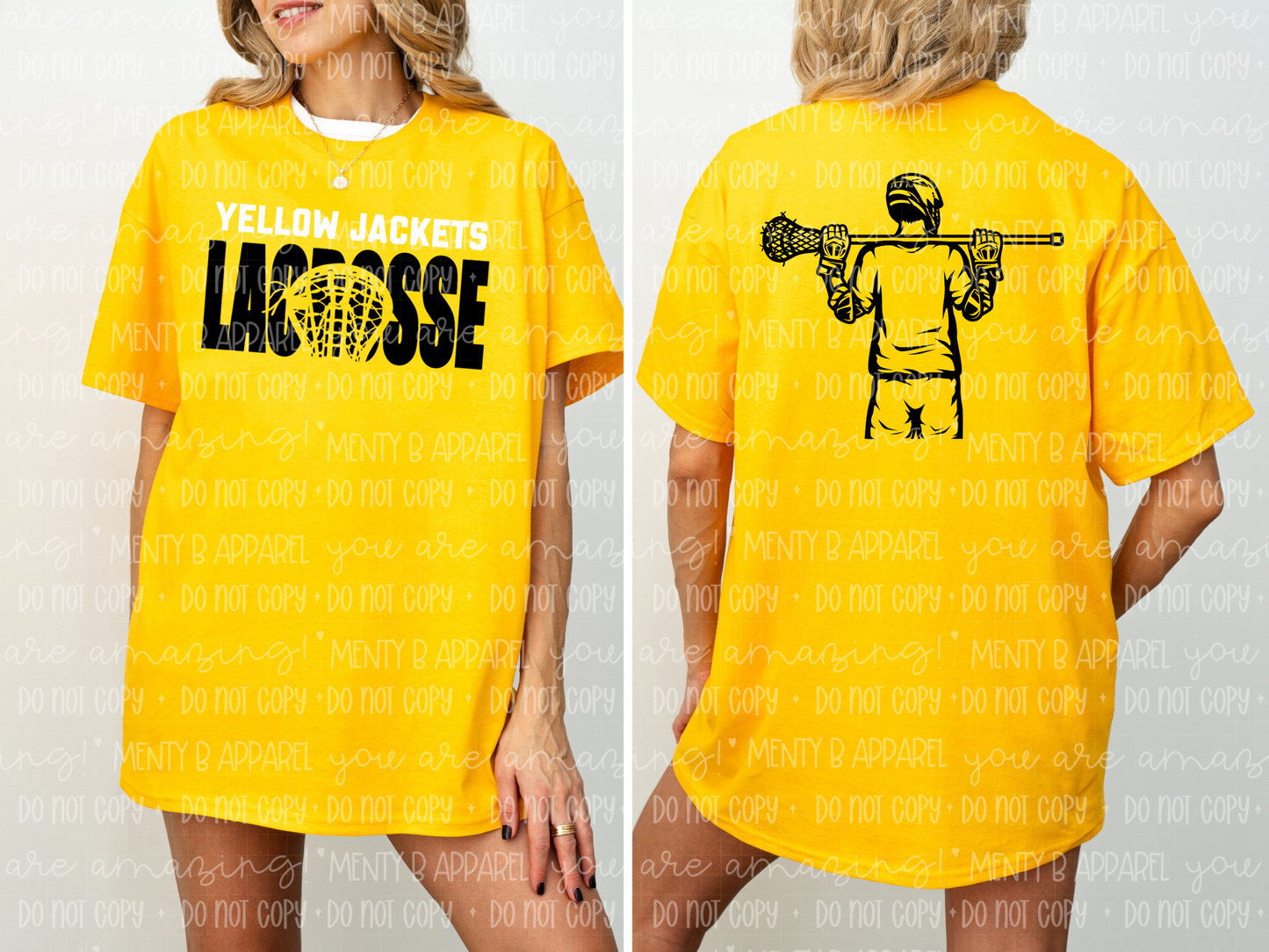 Yellow Jackets Lacrosse Player -Custom